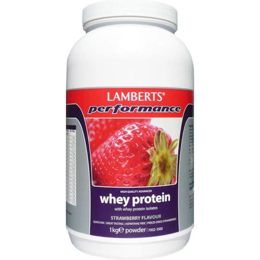 Lamberts Performance Whey Protein & Magnesium Сироватковий протеїн зі смаком полуниці 1 кг: ціни та характеристики