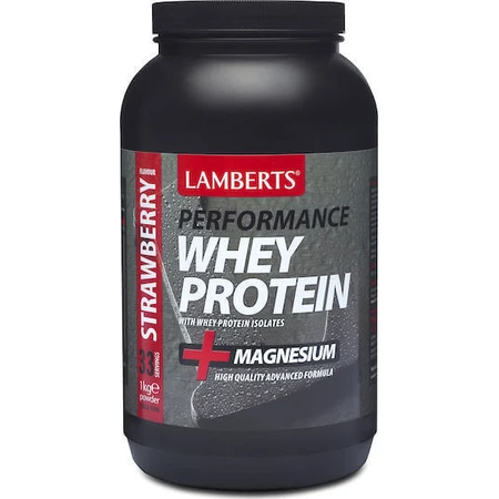 Lamberts Performance Whey Protein & Magnesium Сироватковий протеїн зі смаком полуниці 1 кг: ціни та характеристики