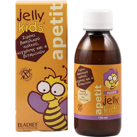 Eladiet Jelly Kids Apetit Мультивитамины с маточным молочком и витаминами для укрепления иммунной системы 150 мл: цены и характеристики
