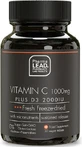 Pharmalead Black Range Vitamin C Plus D3 Вітамін для зміцнення імунітету, шкіри та антиоксидантної дії 2000iu 1000мг 30 рослинних капсул