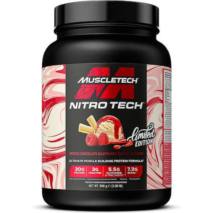 MuscleTech Nitrotech Whey Protein with Creatine & Flavour White Chocolate with Raspberry Ripple 908gr: цены и характеристики