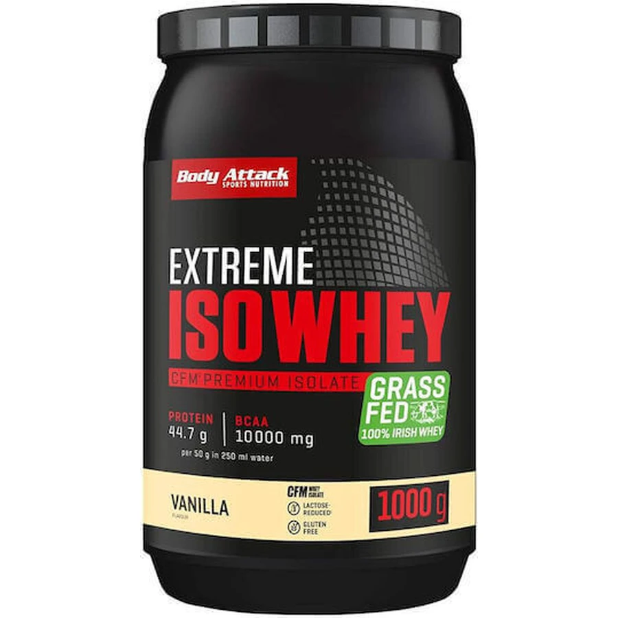 Body Attack Extreme Isowhey Pro сироватковий протеїн зі смаком ванілі 1 кг: ціни та характеристики