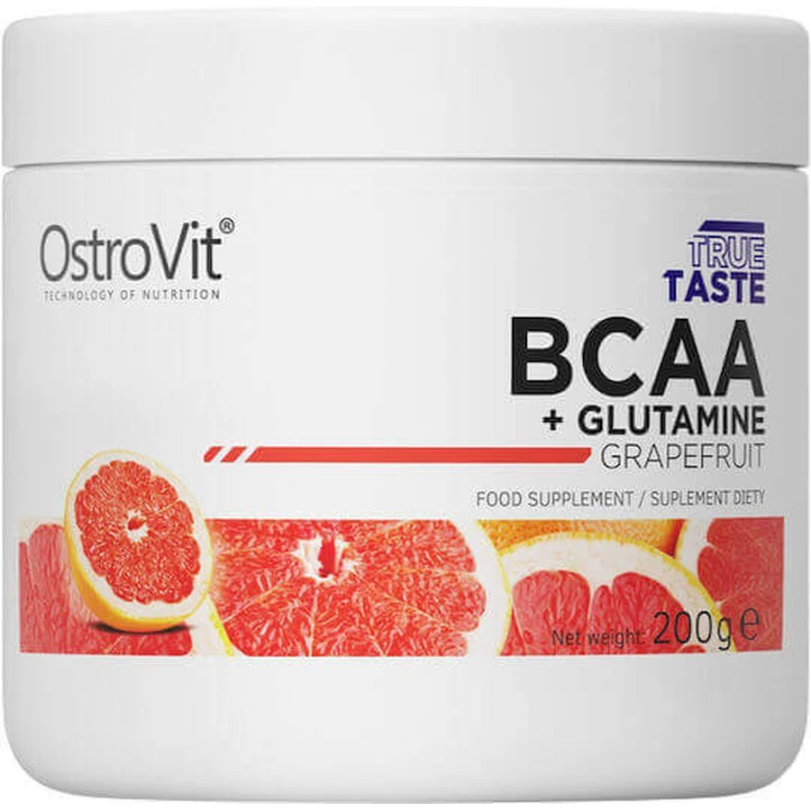 OstroVit BCAA + Glutamine 200gr Grepfruit Грейпфрут: ціни та характеристики
