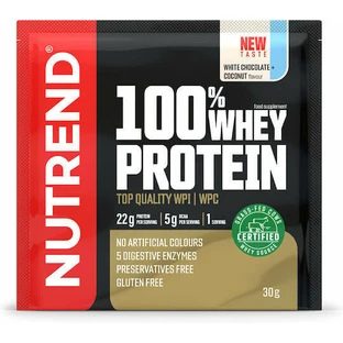 Nutrend 100% сывороточный протеин Whey Protein без глютена со вкусом кокоса Белый шоколад 30гр