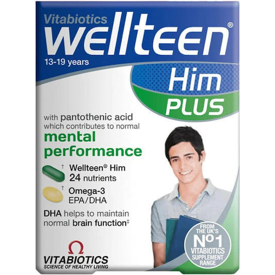 Vitabiotics Wellteen Him Plus Memory Supplement 56 табл.: цены и характеристики