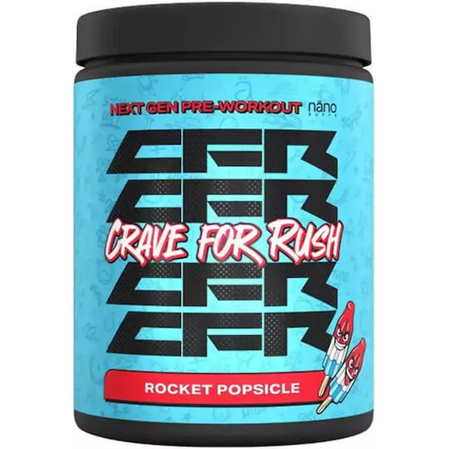 Nano Supps Crave For Rush 200mg Pre Workout Supplement 400gr 250ml Rocket Popsicle: цены и характеристики