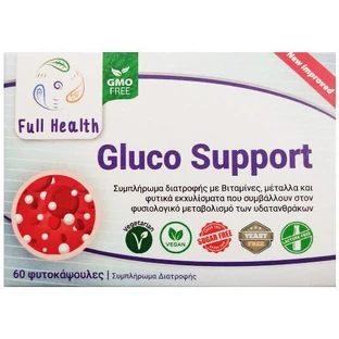 Спеціальна дієтична добавка Full Health Gluco Support 60 рослинних капсул