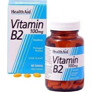 Health Aid B2 Витамин для здоровья нервной системы 100 мг 60 таблеток