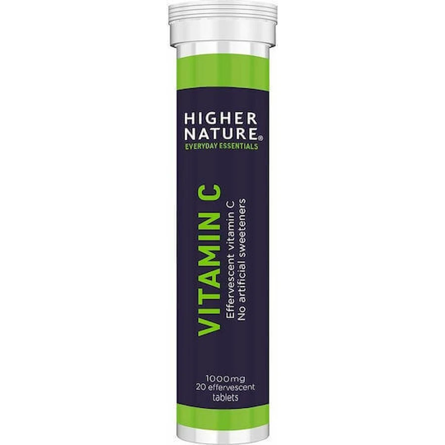 Higher Nature Everyday Essentials Вітамін С Вітамін для підтримки імунітету, шкіри та антиоксидантної дії 1000мг 20 табл. еф.: ціни та характеристики