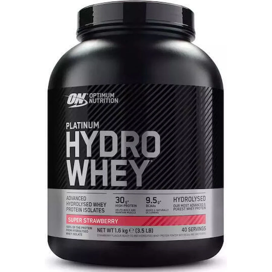 Optimum Nutrition Platinum Hydro Whey Сывороточный протеин Whey Protein без глютена со вкусом суперклубники 1,6 кг: цены и характеристики