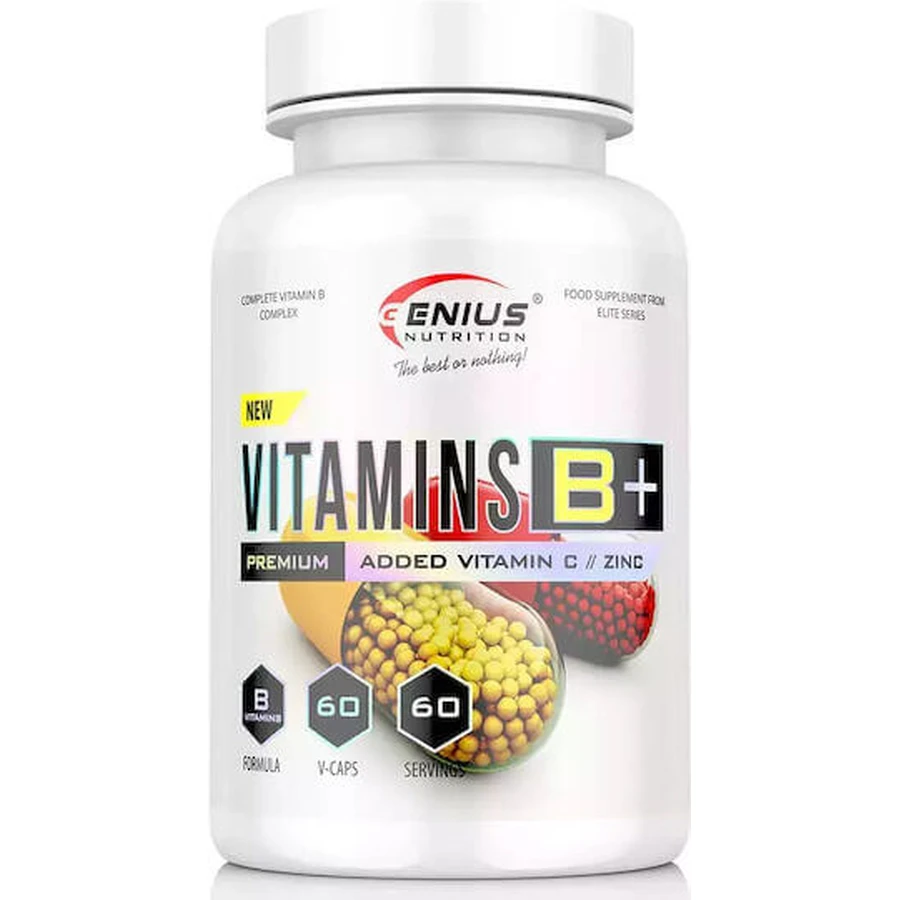 Genius Nutrition Витамины B+ Премиум витамины для здоровья нервной системы 60 капс: цены и характеристики