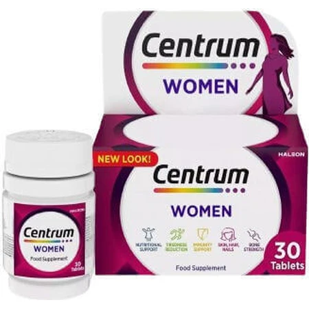 Centrum Women Multivitamin Мультивитамины для энергии и поддержки иммунной системы 30 таблеток: цены и характеристики
