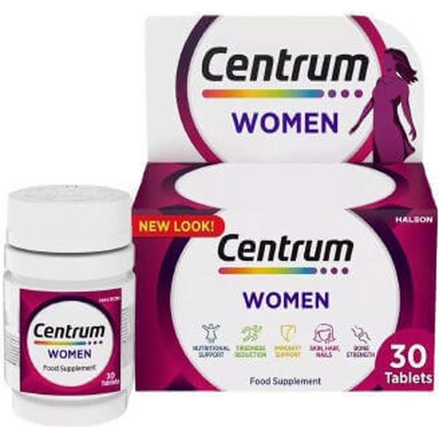 Centrum Women Multivitamin Мультивитамины для энергии и поддержки иммунной системы 30 таблеток: цены и характеристики