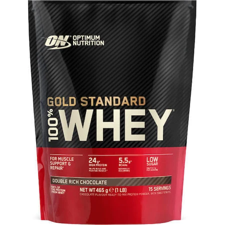 Optimum Nutrition Gold Standard 100% сироватковий протеїн зі смаком подвійного насиченого шоколаду 450гр: ціни та характеристики