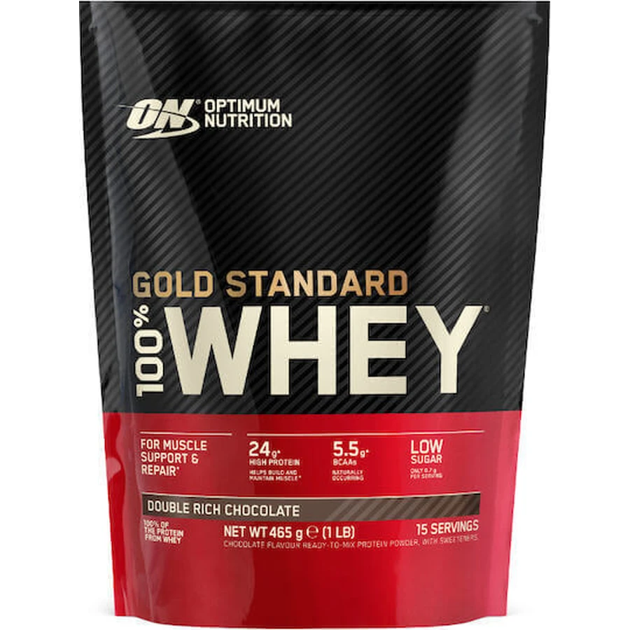 Optimum Nutrition Gold Standard 100% сироватковий протеїн зі смаком подвійного насиченого шоколаду 450гр: ціни та характеристики
