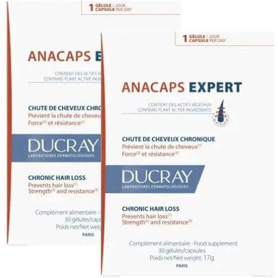 Ducray Anacaps Expert Special Food Supplement 2 x 15 капсул: цены и характеристики
