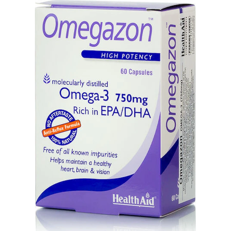Health Aid Omegazon Fish Oil 750mg 60 caps Unflavoured: цены и характеристики