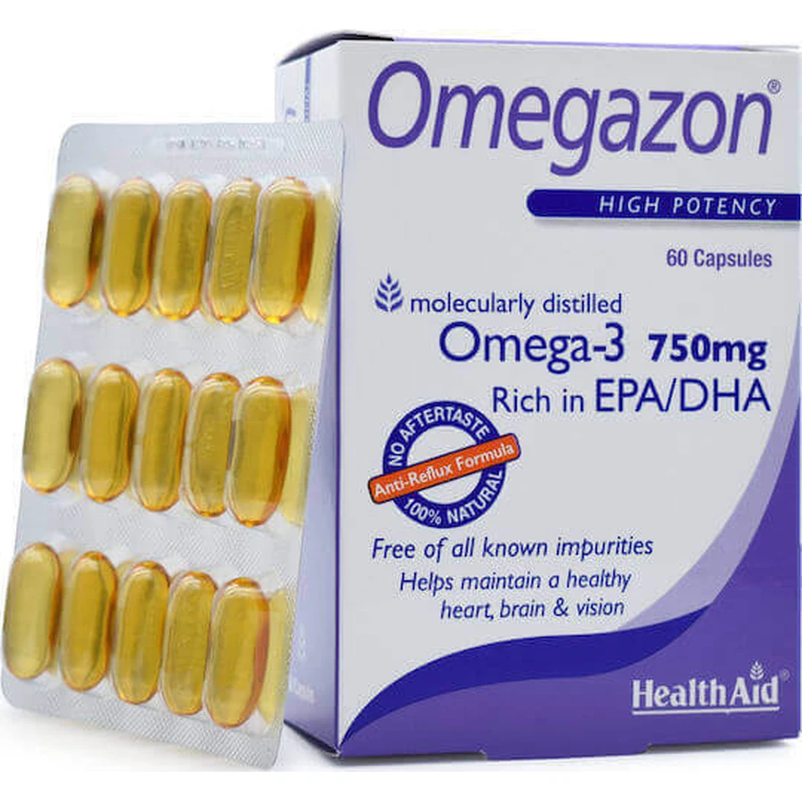 Health Aid Omegazon Fish Oil 750mg 60 caps Unflavoured: цены и характеристики