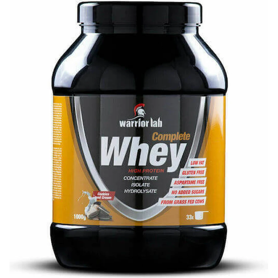 Warrior Lab Complete Whey Сывороточный протеин с креатином без глютена со вкусом печенья и сливок 1 кг: цены и характеристики