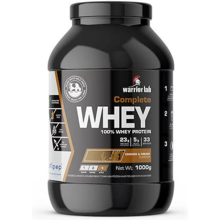 Warrior Lab Complete Whey Сывороточный протеин с креатином без глютена со вкусом печенья и сливок 1 кг: цены и характеристики