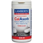 Lamberts Максимальна концентрація CalAsorb Кальцій (у вигляді цитрату) плюс вітамін D3 800 мг 60 таблеток: ціни та характеристики