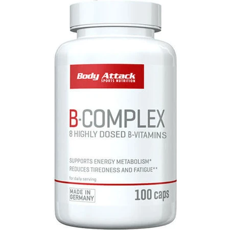 Body Attack B-Complex 8 Високодозовані вітаміни для зміцнення енергії, імунітету та нервової системи 100 капс.: ціни та характеристики