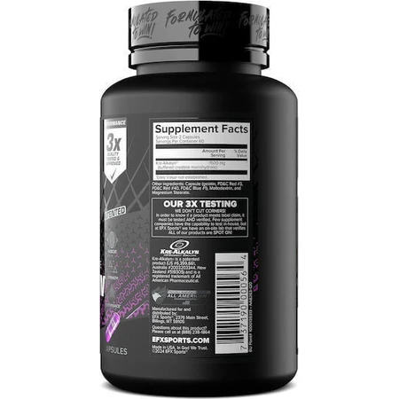 EFX Sports Kre-Alkalyn 120 капсул: ціни та характеристики