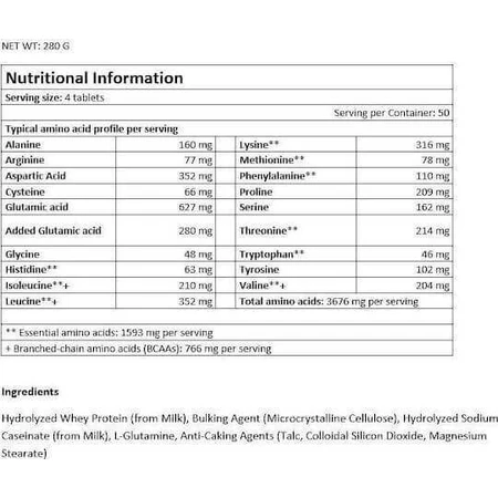 Warrior Lab Whey Amino 200 Таблетки з сироватковим протеїном: ціни та характеристики