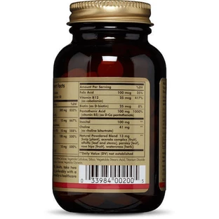 Solgar B-Complex with Vitamin C Multivitamin for Energy & Immune System Strengthening 100 Tablets