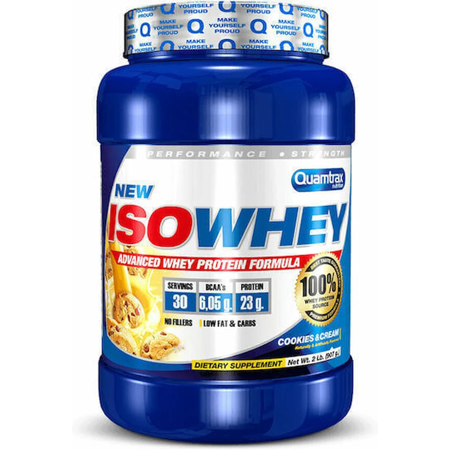 Quamtrax Nutrition Iso Whey Сироватковий протеїн зі смаком печива та вершків 907гр: ціни та характеристики