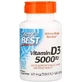 Doctor's Best Vitamin D3 Вітамін D3 для підтримки імунітету та здоров'я яєць 5000iu 180 м'яких гелів