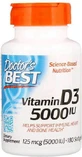 Doctor's Best Vitamin D3 Вітамін D3 для підтримки імунітету та здоров'я яєць 5000iu 180 м'яких гелів