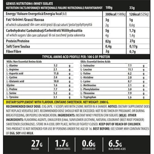 Genius Nutrition iWhey Isolate Ізолят сироваткового протеїну зі смаком Шоколадні мрії 2 кг