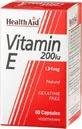 Health Aid Вітамін Е Вітамін для шкіри та антиоксидантна дія 200iu 134мг 60 х 1 вегетаріанські капсули