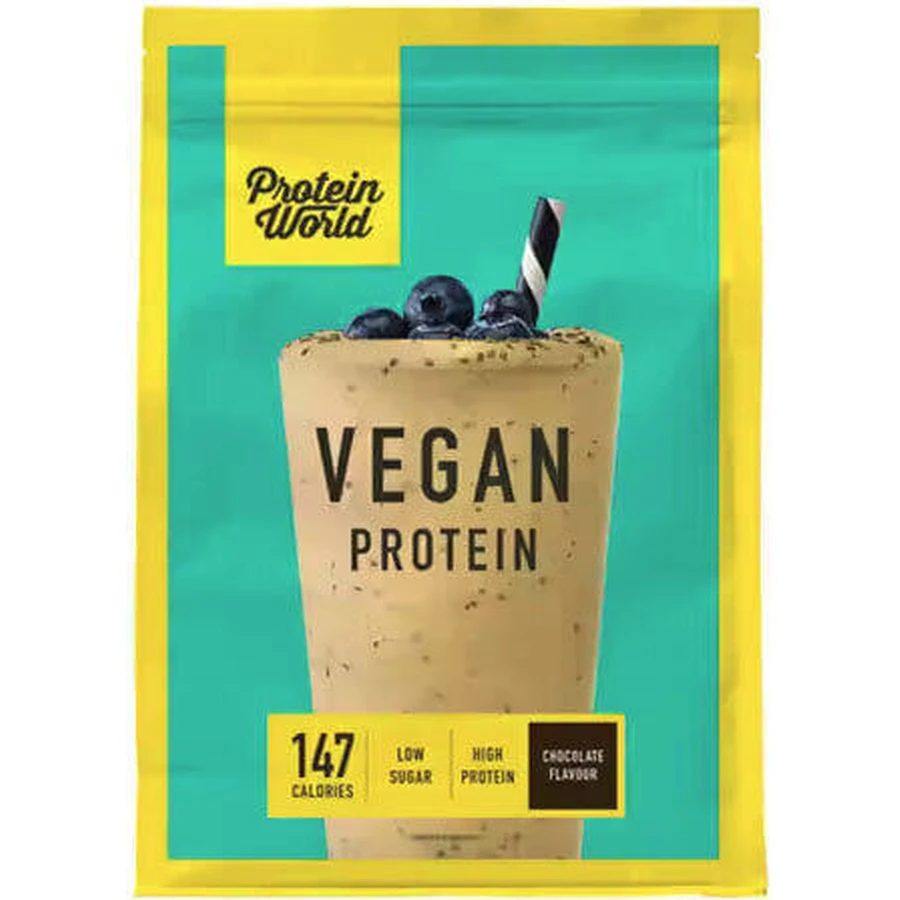 Protein World Веганський безлактозний протеїн зі смаком шоколаду 520гр: ціни та характеристики