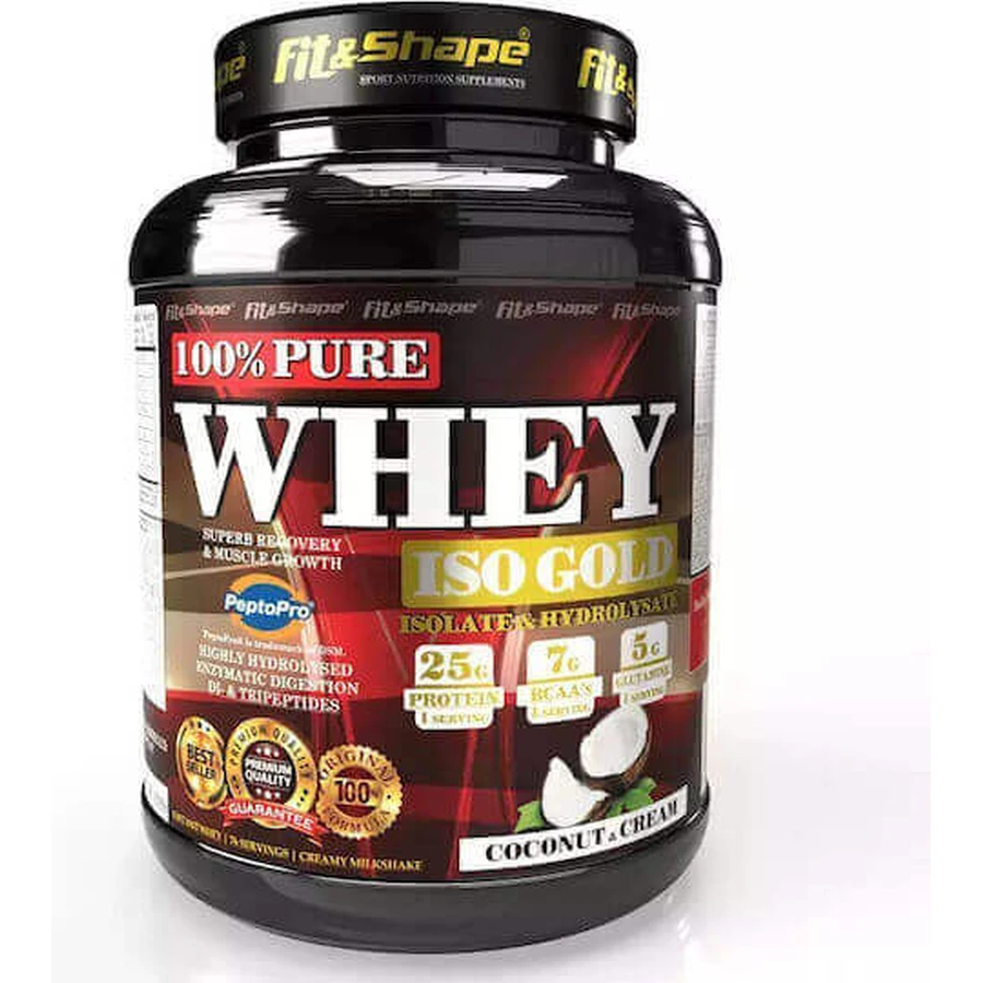 Fit & Shape Iso Gold Whey Protein со вкусом кокосовых сливок 2,27 кг: цены и характеристики