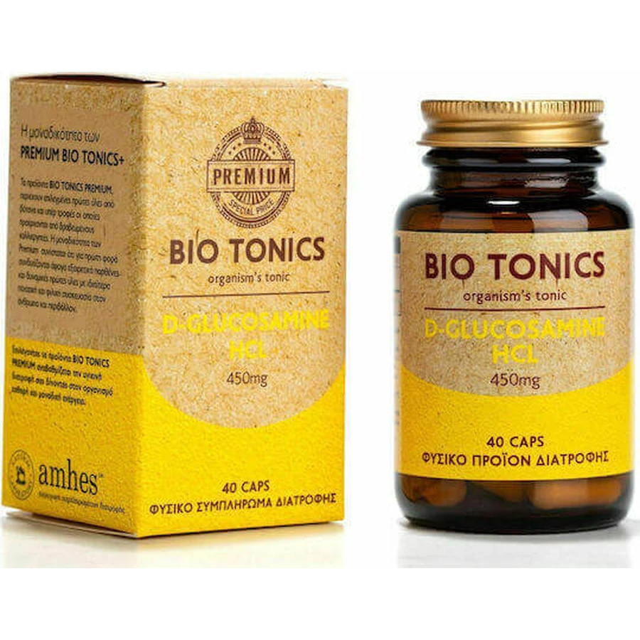 Bio Tonics Premium D-Glucosamine HCL 450 мг добавка для здоровья суставов и костей 40 капс: цены и характеристики