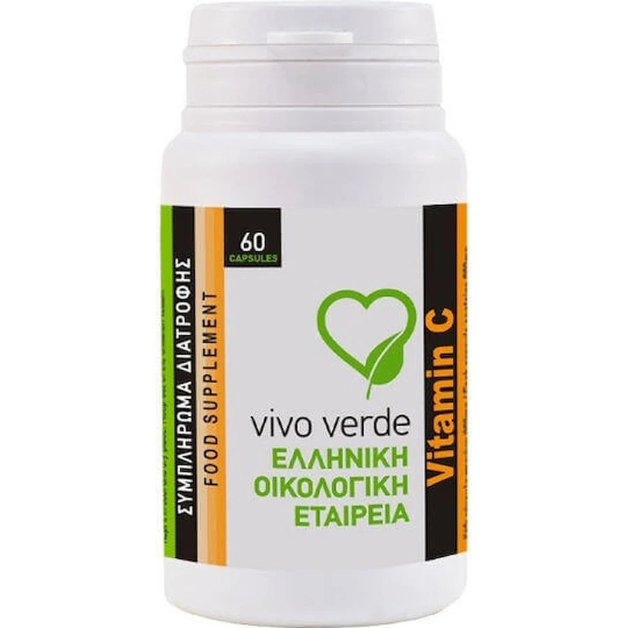 Vivo Verde Vitamin C Вітамін для підтримки імунітету, шкіри та антиоксидантної дії 60 капс.: ціни та характеристики