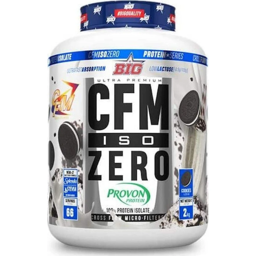 Big CFM Iso Zero сироватковий протеїн зі смаком шоколадного печива 2 кг: ціни та характеристики