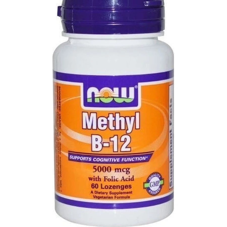 Now Foods Метил В-12 Вітамін для здоров'я нервової системи 5000мкг 60 сублінгвальних таблеток: ціни та характеристики