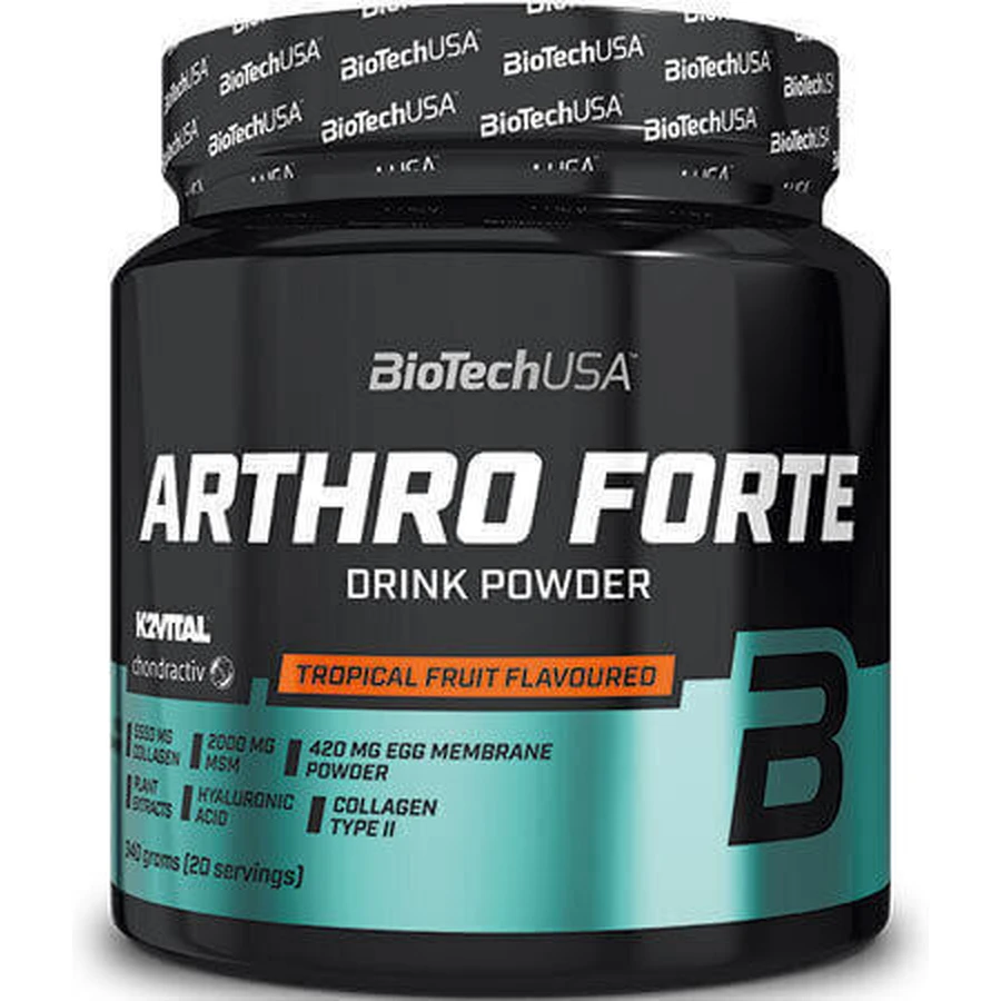 Biotech USA Arthro Forte Drink Powder Добавка для здоров'я суглобів та кісток 340г 20 порцій Тропічні фрукти: ціни та характеристики