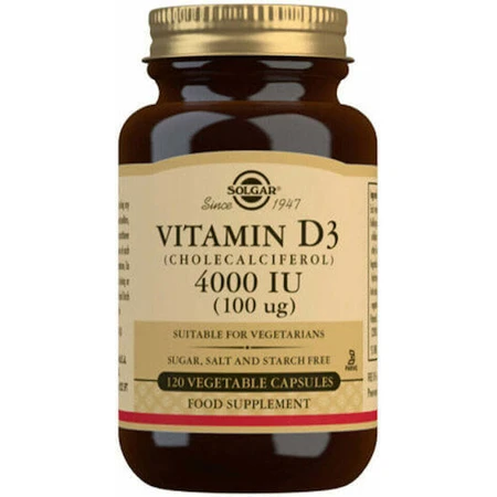 Solgar Vitamin D3 Вітамін для зміцнення імунної системи та здоров'я я яєць 4000iu 120 рослинних капсул: ціни та характеристики