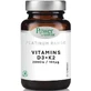Power Of Nature Platinum Range Platinum D3+K2 Витамин для укрепления иммунитета и здоровья яиц 2000iu 30 капс