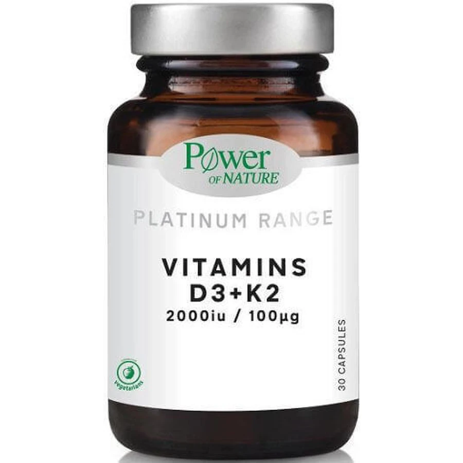 Power Of Nature Platinum Range Platinum D3+K2 Витамин для укрепления иммунитета и здоровья яиц 2000iu 30 капс: цены и характеристики