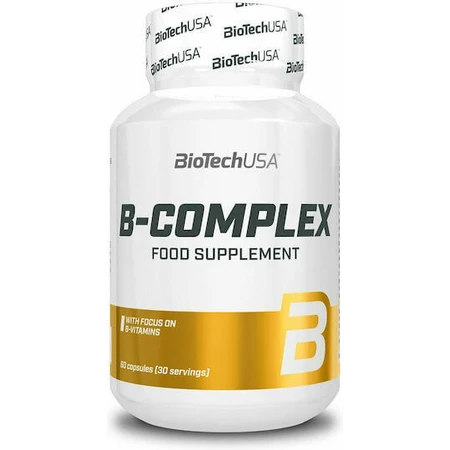 Biotech USA Vitamin B-Complex Вітамінний комплекс для зміцнення енергії, імунітету та нервової системи 60 таблеток: ціни та характеристики