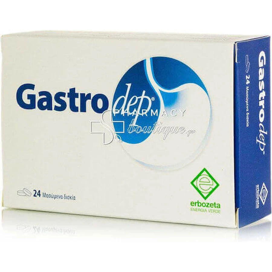 Erbozeta Gastrodep Специальная пищевая добавка 24 жевательные таблетки: цены и характеристики