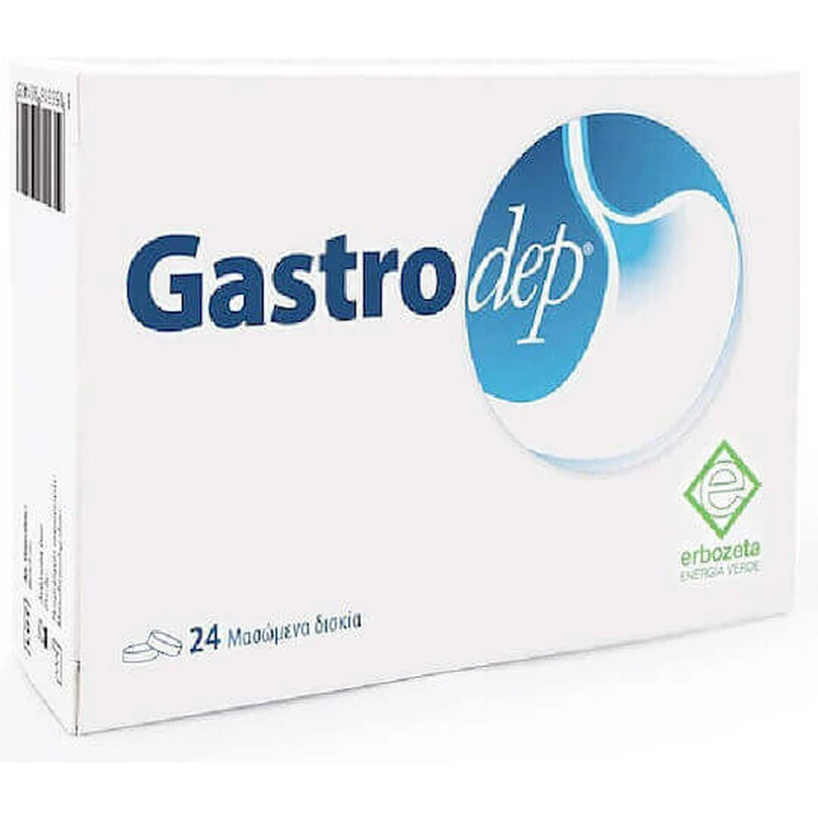 Erbozeta Gastrodep Специальная пищевая добавка 24 жевательные таблетки: цены и характеристики