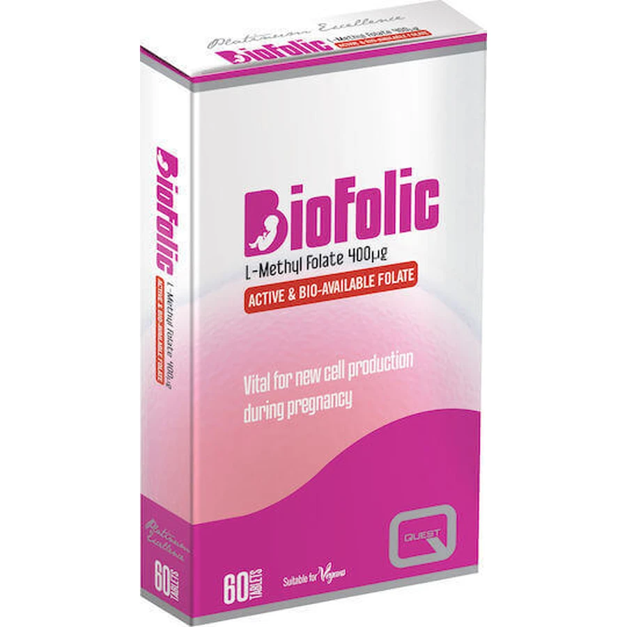 Quest Biofolic 400mg Pregnancy Supplement 60 tabs: цены и характеристики