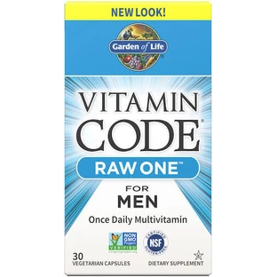 Garden Of Life Vitamin Code Raw One for Men Мультивитамины для энергии и укрепления иммунной системы 30 растительных капсул