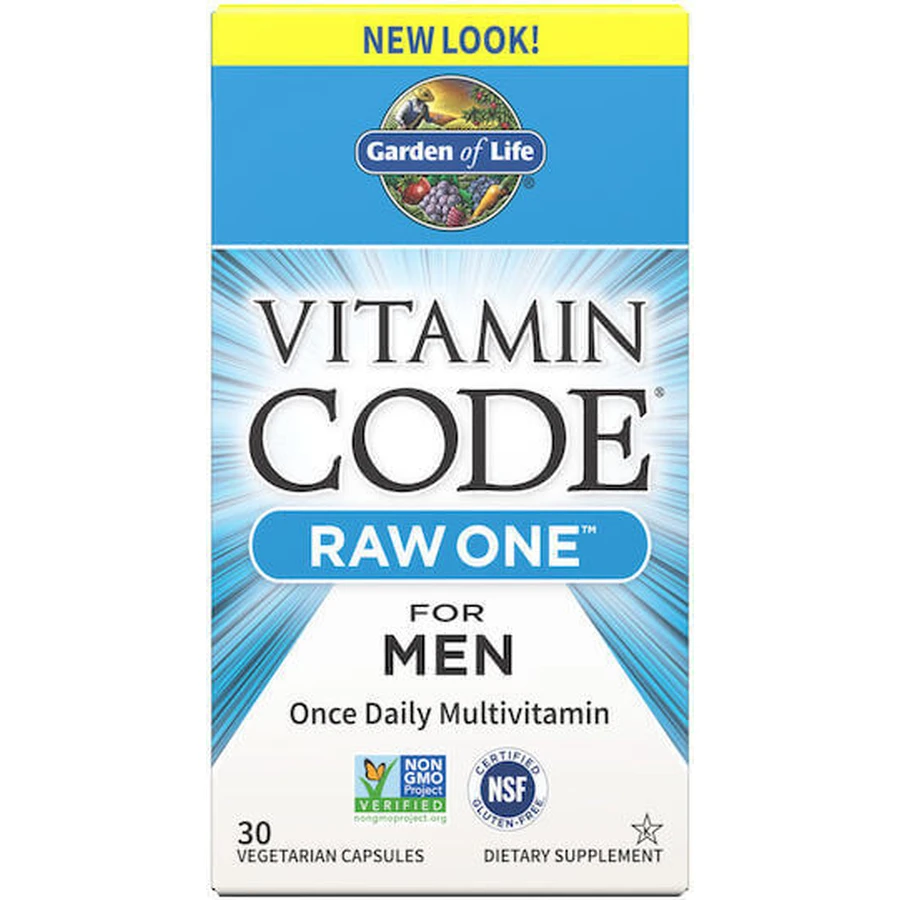 Garden Of Life Vitamin Code Raw One for Men Мультивитамины для энергии и укрепления иммунной системы 30 растительных капсул: цены и характеристики